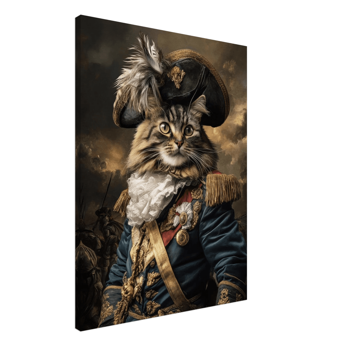 Baroque Military Commander Cat A fierce - looking 7 - Shop Ai Art WebShop - Digital Art online Store