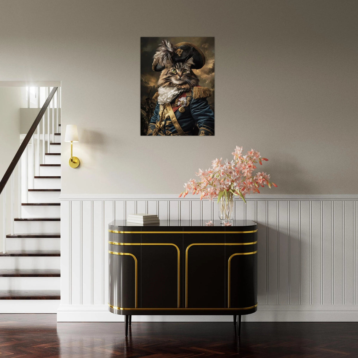Baroque Military Commander Cat A fierce - looking 7 - Shop Ai Art WebShop - Digital Art online Store