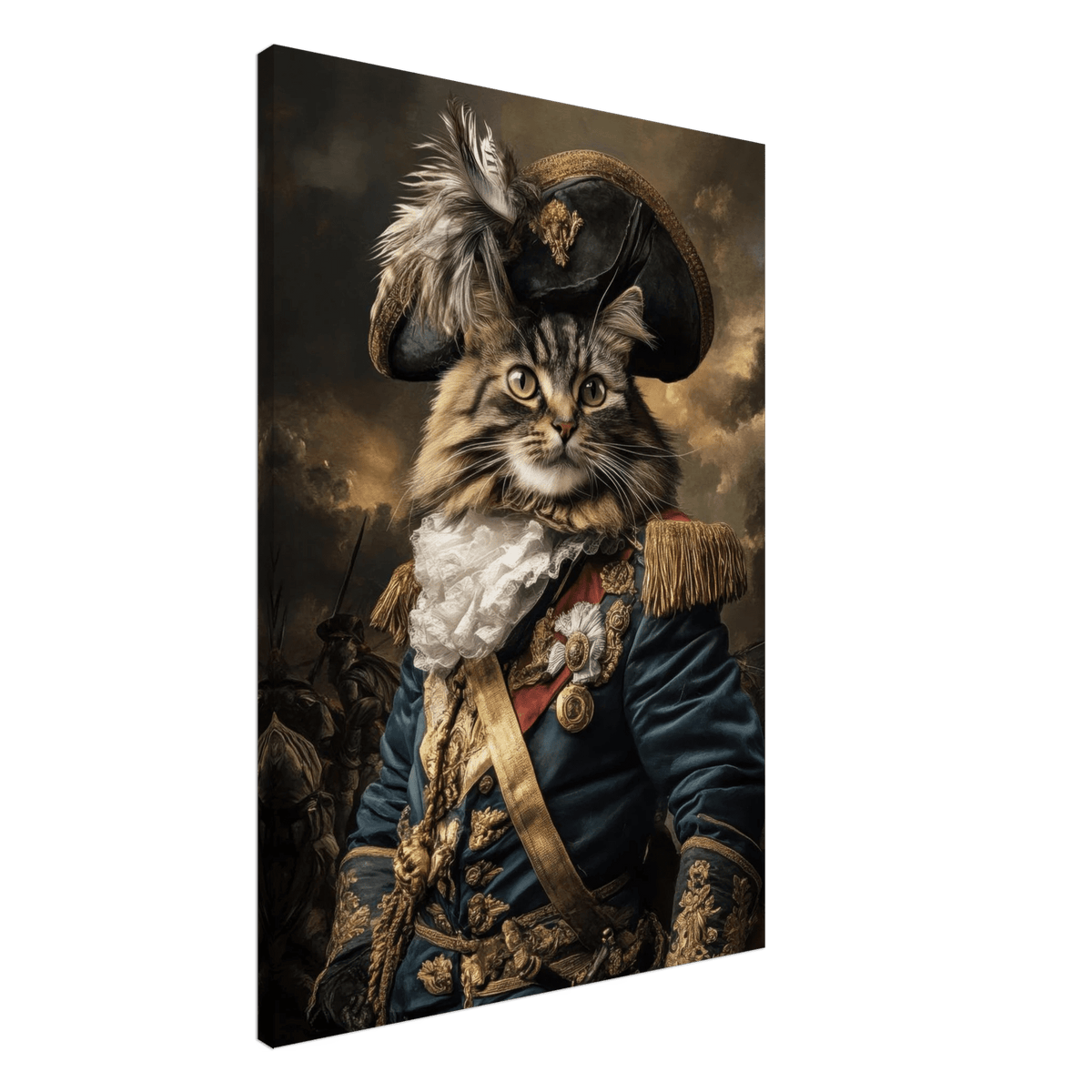 Baroque Military Commander Cat A fierce - looking 7 - Shop Ai Art WebShop - Digital Art online Store