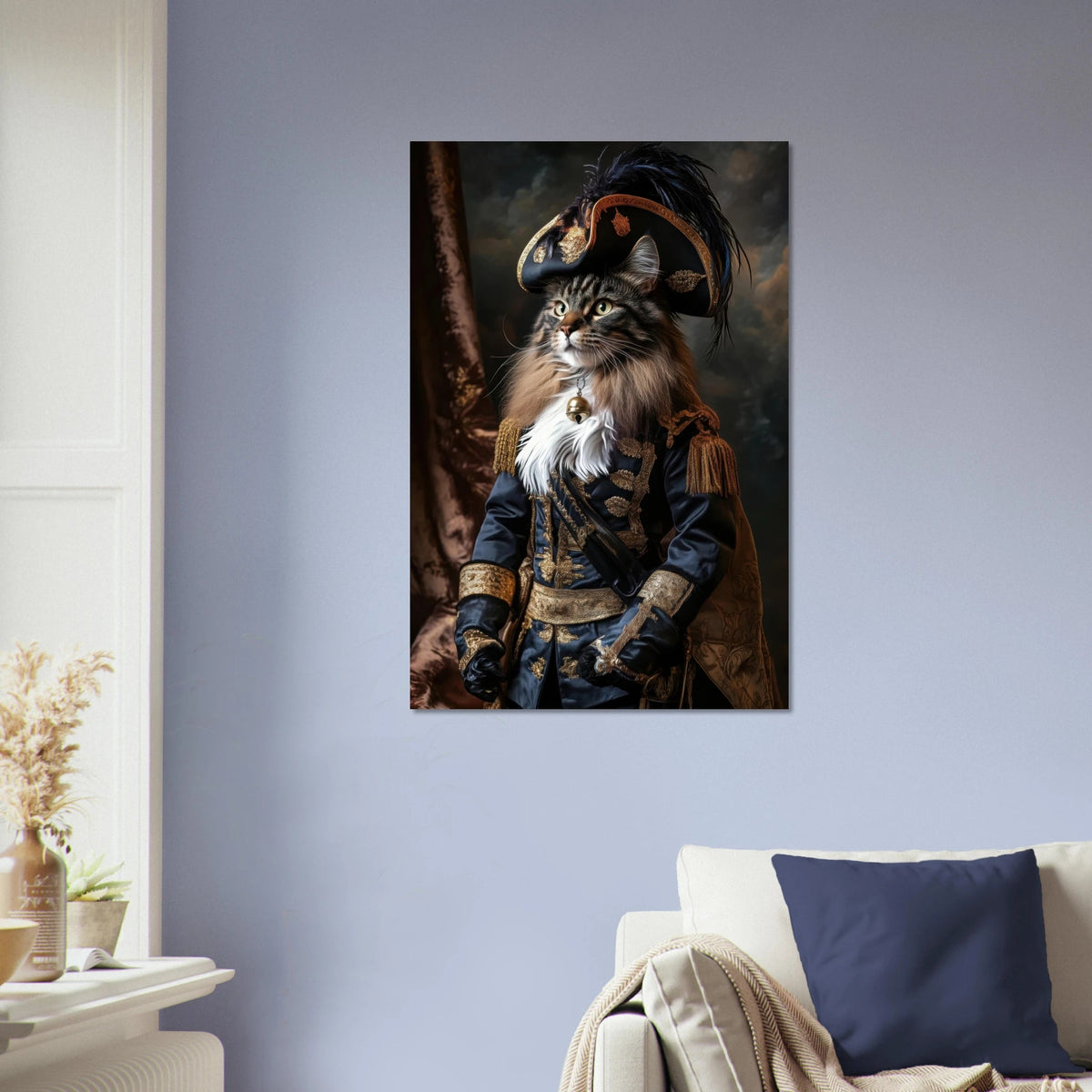 Baroque Military Commander Cat A fierce - looking - Shop Ai Art WebShop - Digital Art online Store
