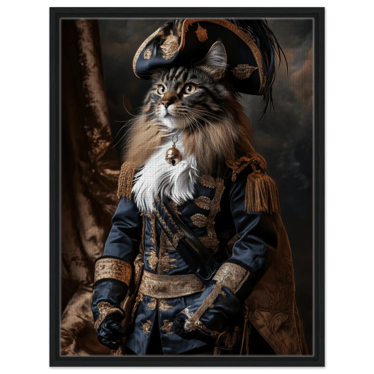 Baroque Military Commander Cat A fierce - looking - Shop Ai Art WebShop - Digital Art online Store