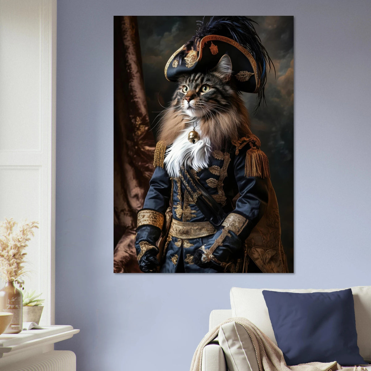 Baroque Military Commander Cat A fierce - looking - Shop Ai Art WebShop - Digital Art online Store