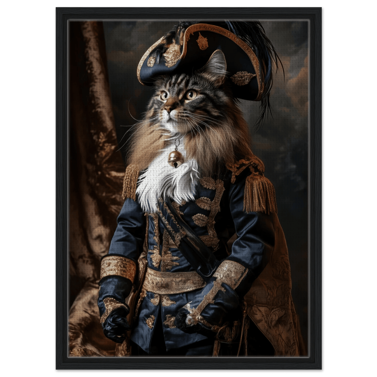Baroque Military Commander Cat A fierce - looking - Shop Ai Art WebShop - Digital Art online Store