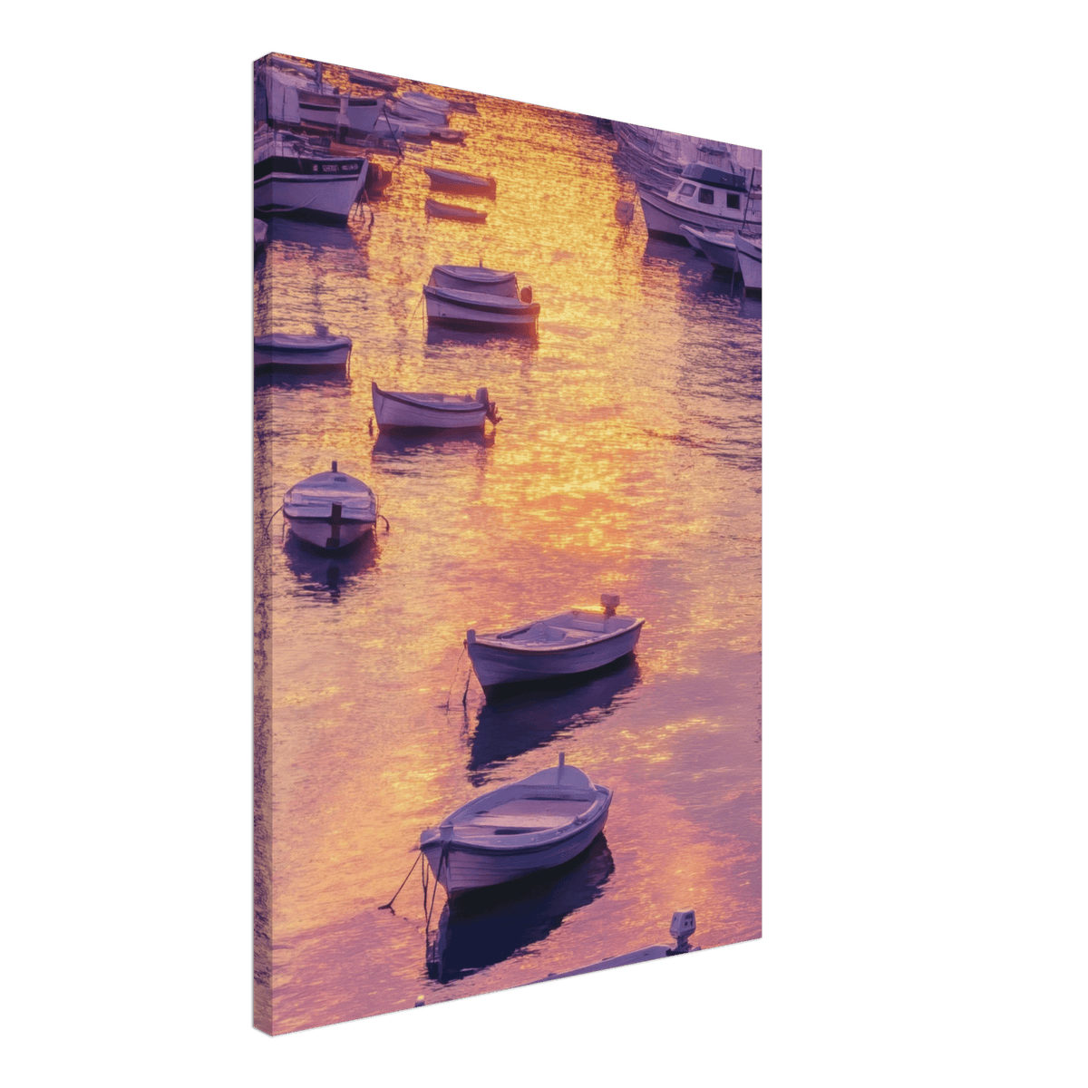 Boats at Dusk A harbor filled with gently rocky 4 - Shop Ai Art WebShop - Digital Art online Store