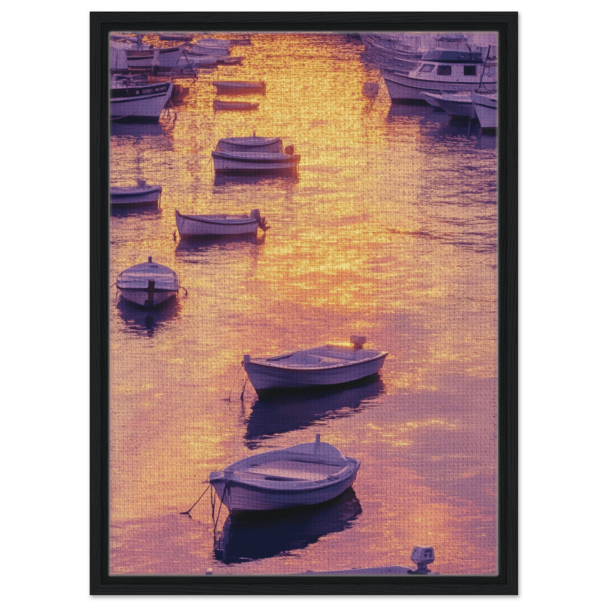 Boats at Dusk A harbor filled with gently rocky 4 - Shop Ai Art WebShop - Digital Art online Store