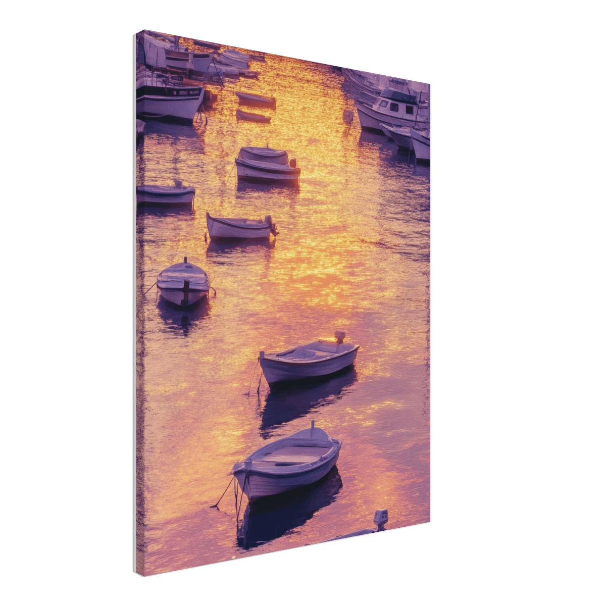 Boats at Dusk A harbor filled with gently rocky 4 - Shop Ai Art WebShop - Digital Art online Store