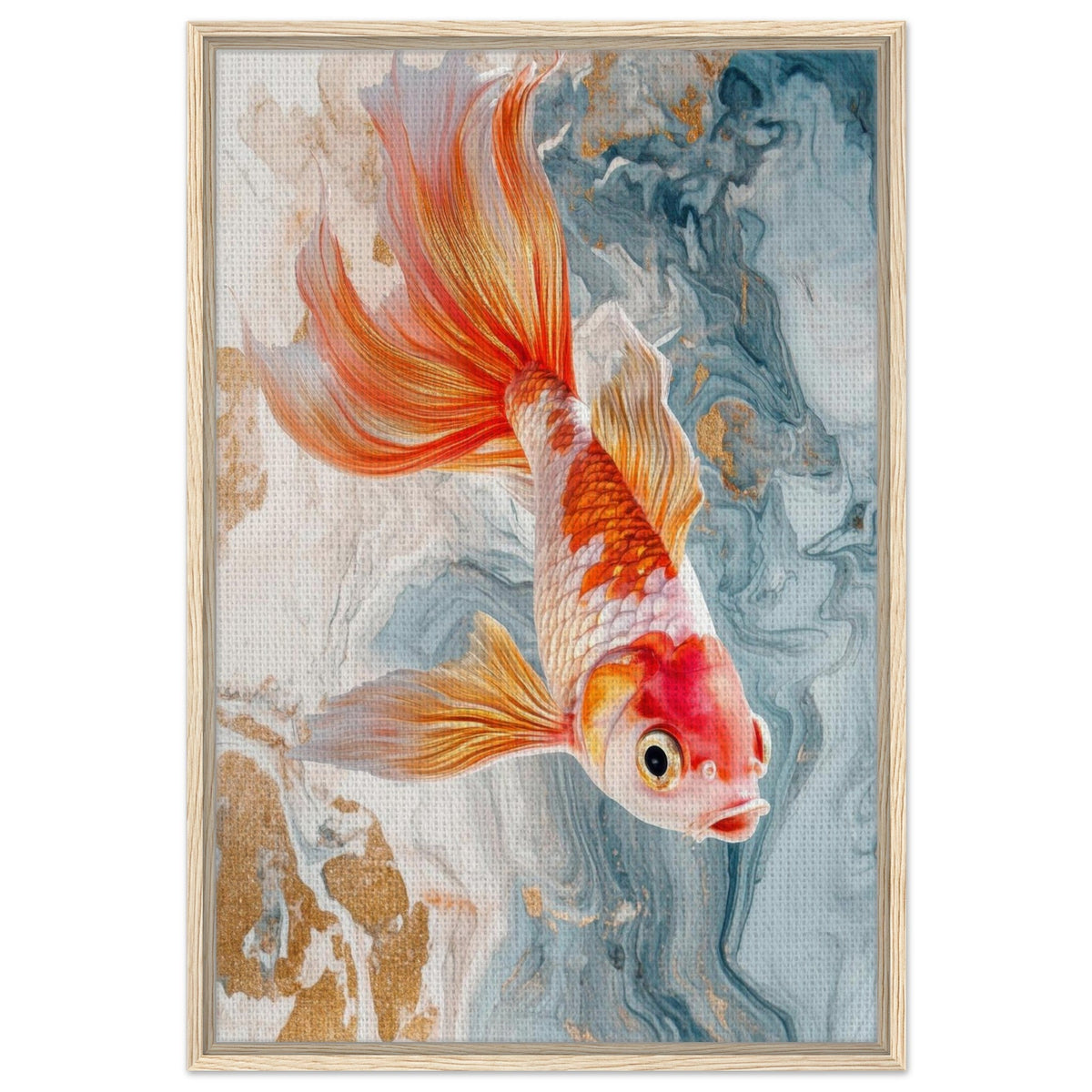 Bright tropical fish with gold - Shop Ai Art WebShop - Digital Art online Store