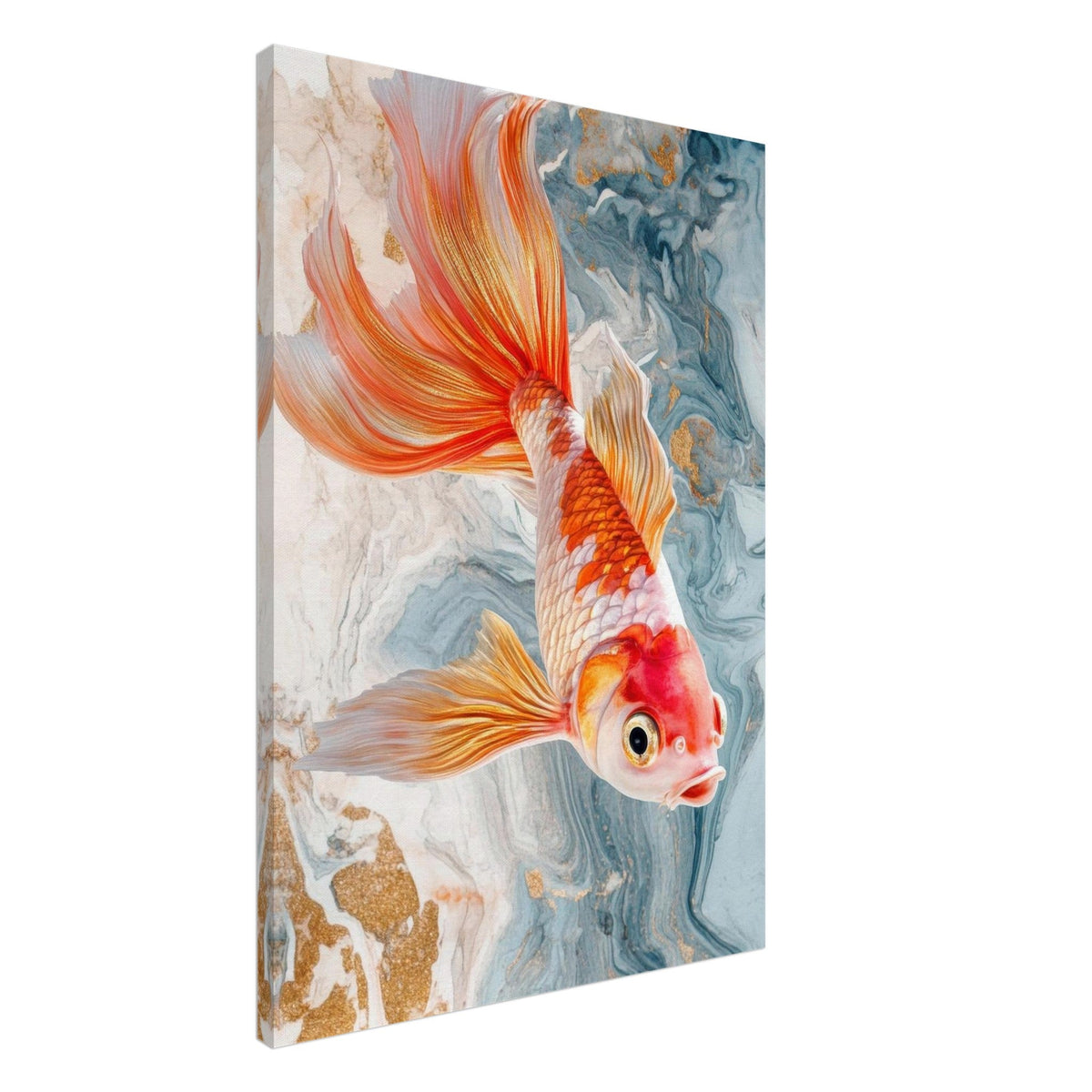 Bright tropical fish with gold - Shop Ai Art WebShop - Digital Art online Store