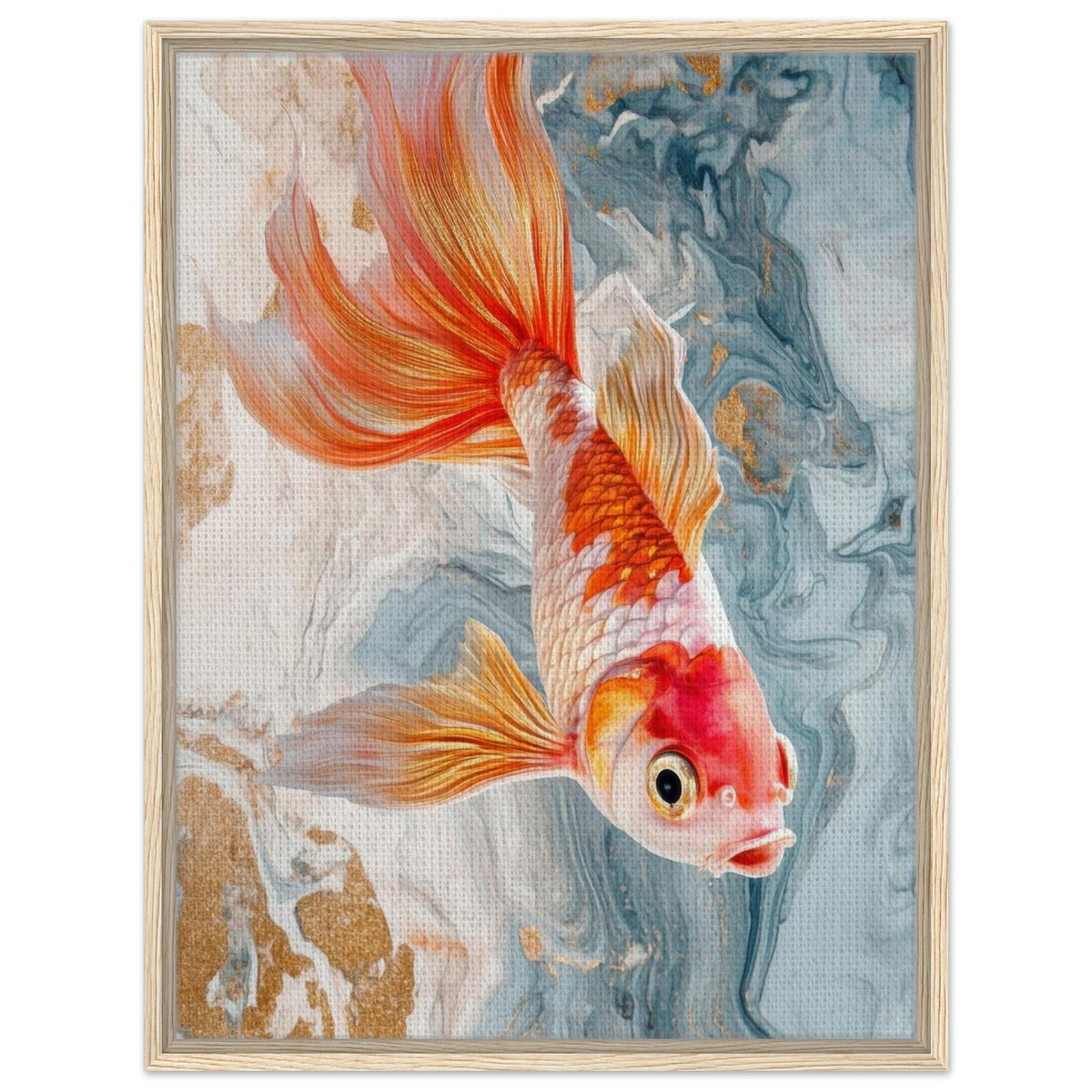 Bright tropical fish with gold - Shop Ai Art WebShop - Digital Art online Store