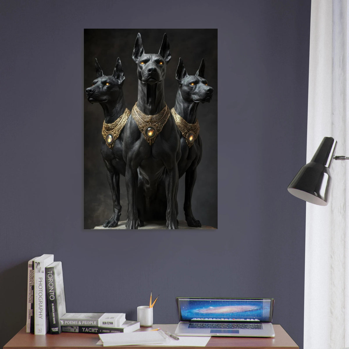 Cerberus the three Fantasy Dog Art - Shop Ai Art WebShop - Digital Art online Store