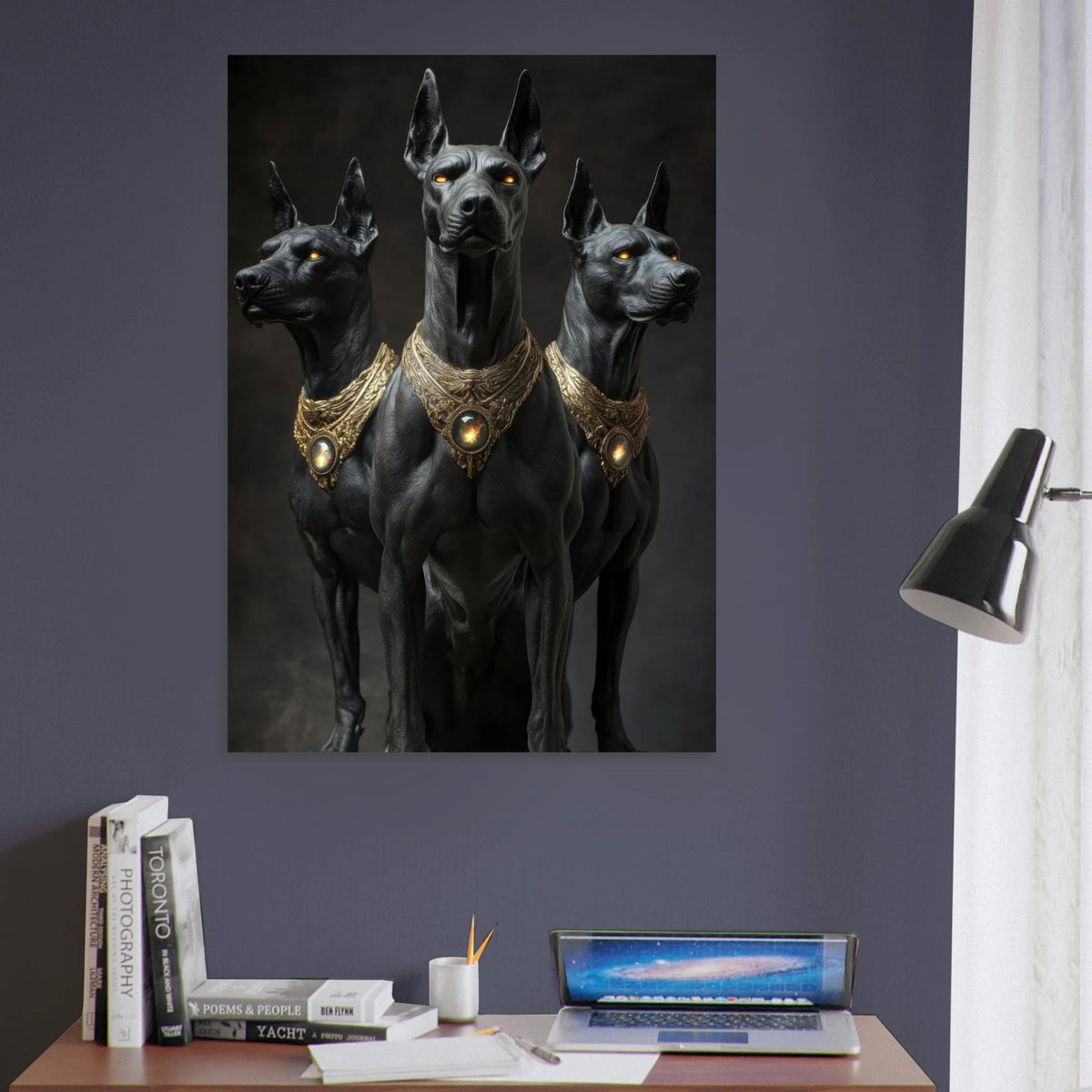 Cerberus the three Fantasy Dog Art - Shop Ai Art WebShop - Digital Art online Store