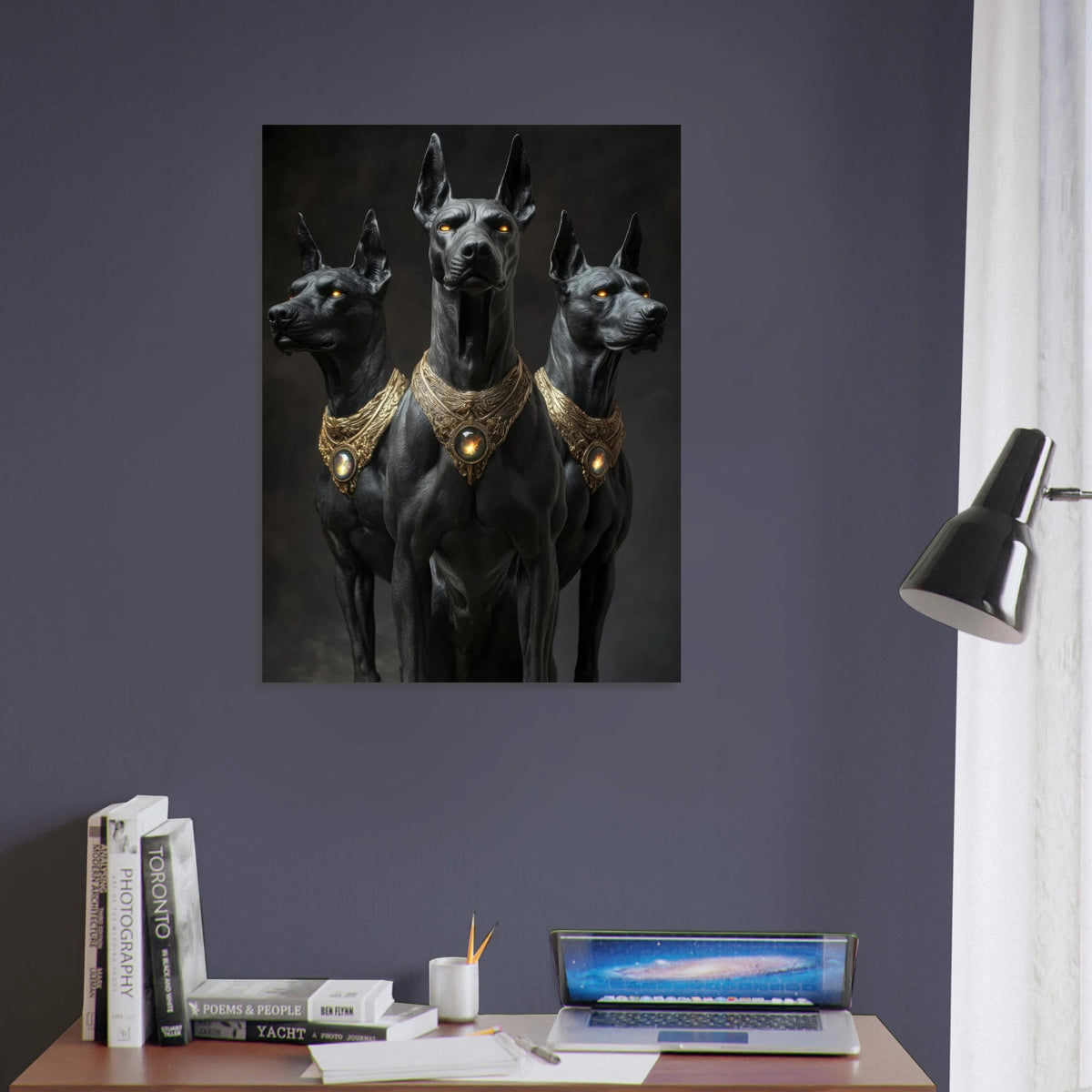 Cerberus the three Fantasy Dog Art - Shop Ai Art WebShop - Digital Art online Store