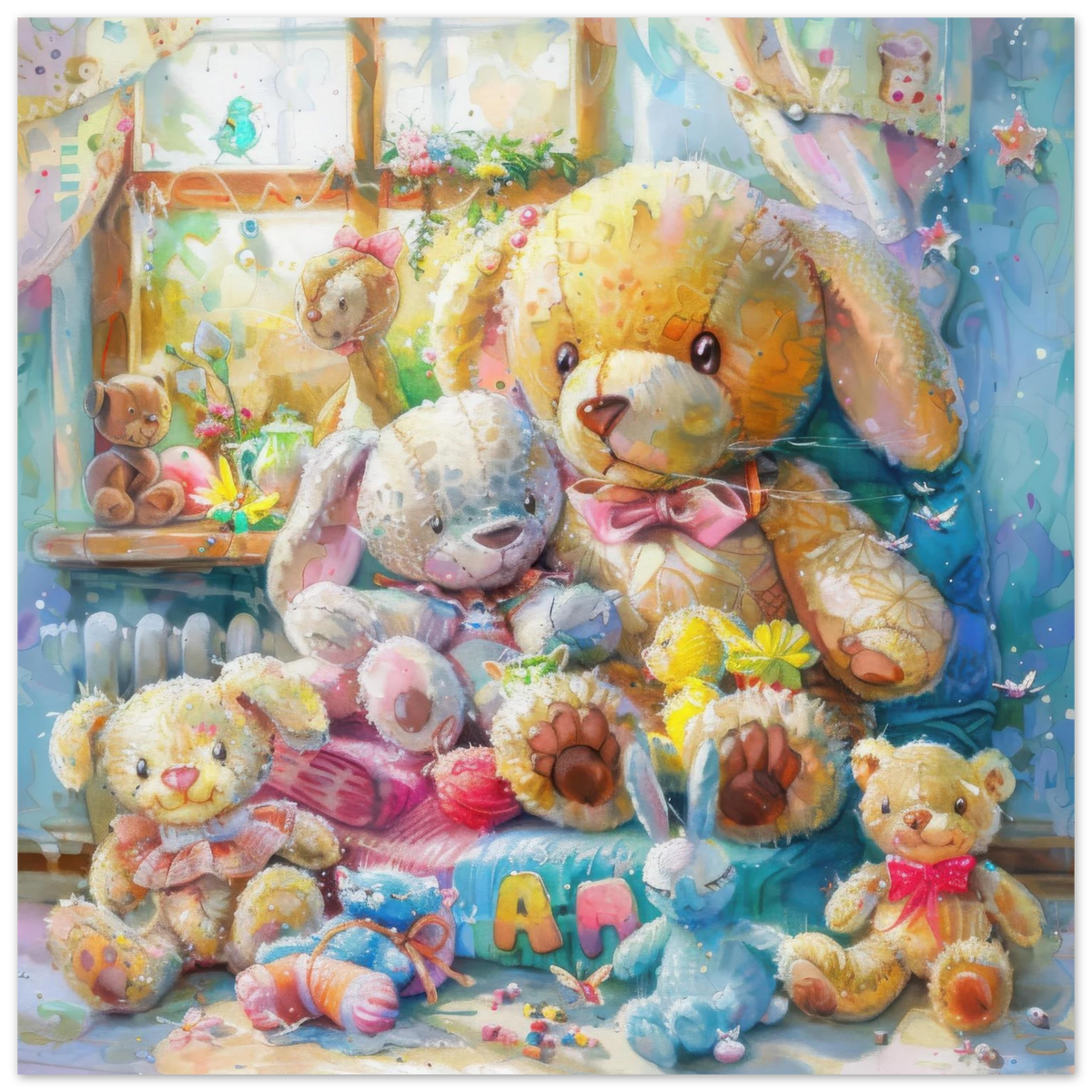 Children Kids Room Art Cozy Cuddle Bears - Shop Ai Art WebShop - Digital Art online Store