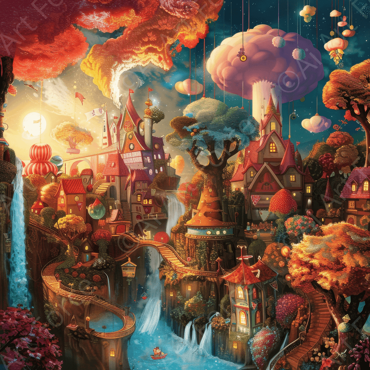 Children Kids Room Art Fantasy Land 20 - Shop Ai Art WebShop - Digital Art online Store