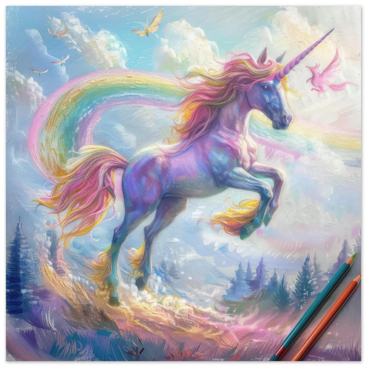 Children Kids Room Art Unicorn Fantasy 3 - Shop Ai Art WebShop - Digital Art online Store