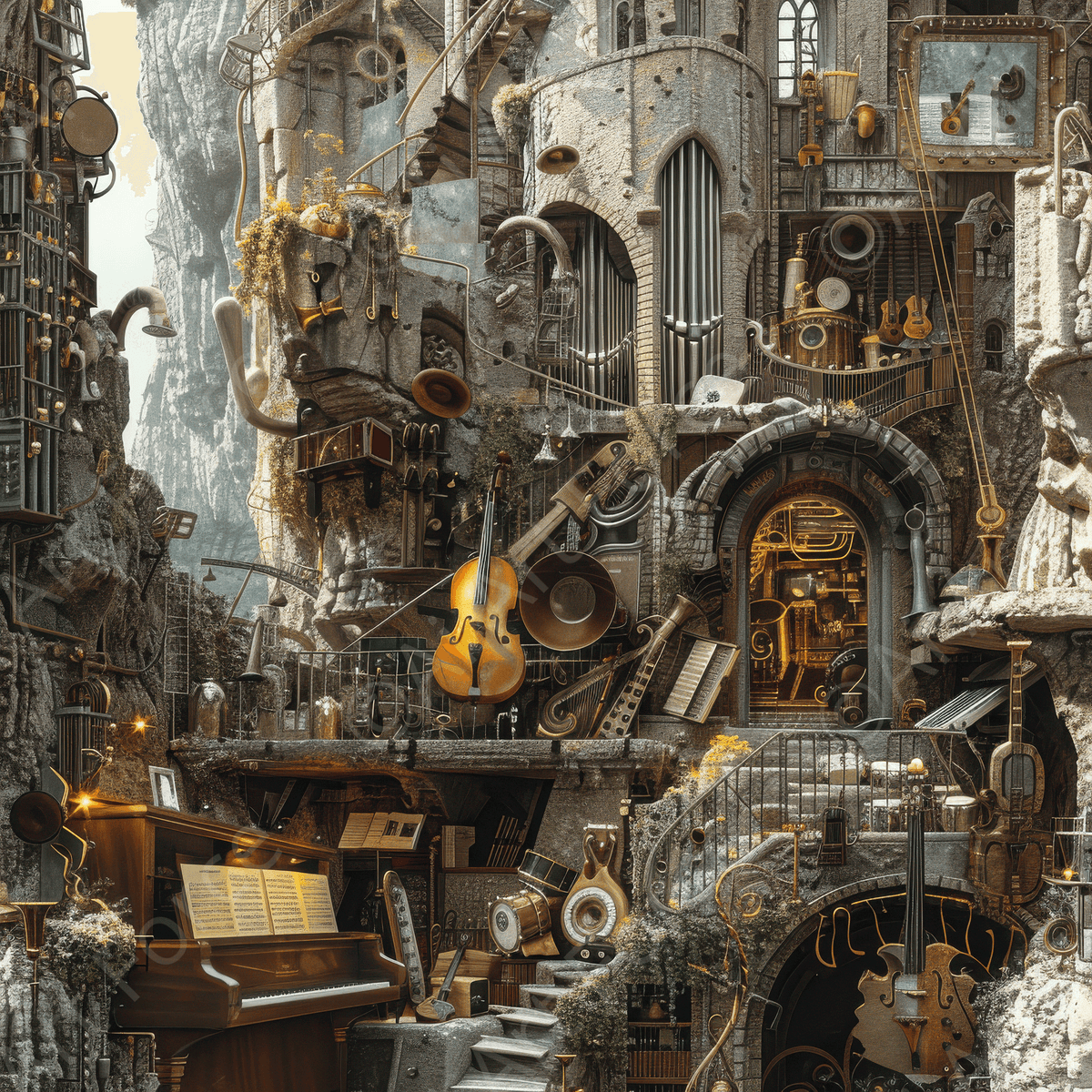 City of Music 4 - Shop Ai Art WebShop - Digital Art online Store