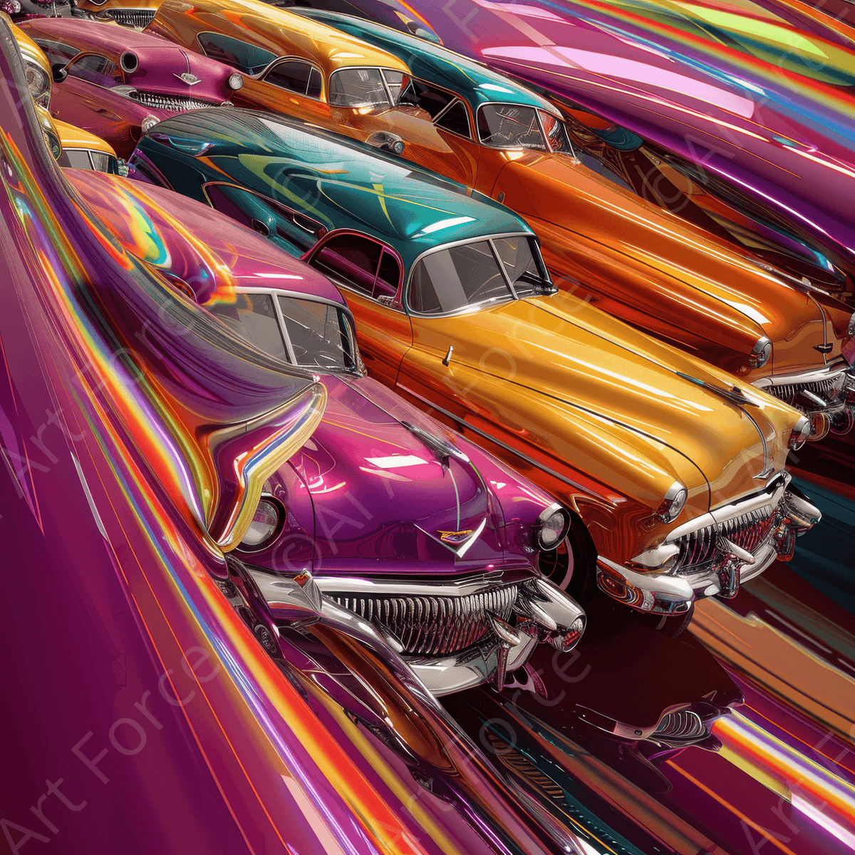 Classic Cars Art - Shop Ai Art WebShop - Digital Art online Store