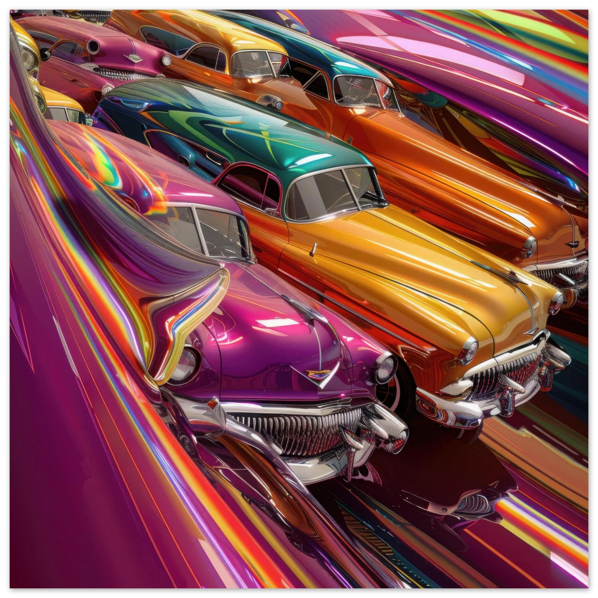 Classic Cars Art - Shop Ai Art WebShop - Digital Art online Store