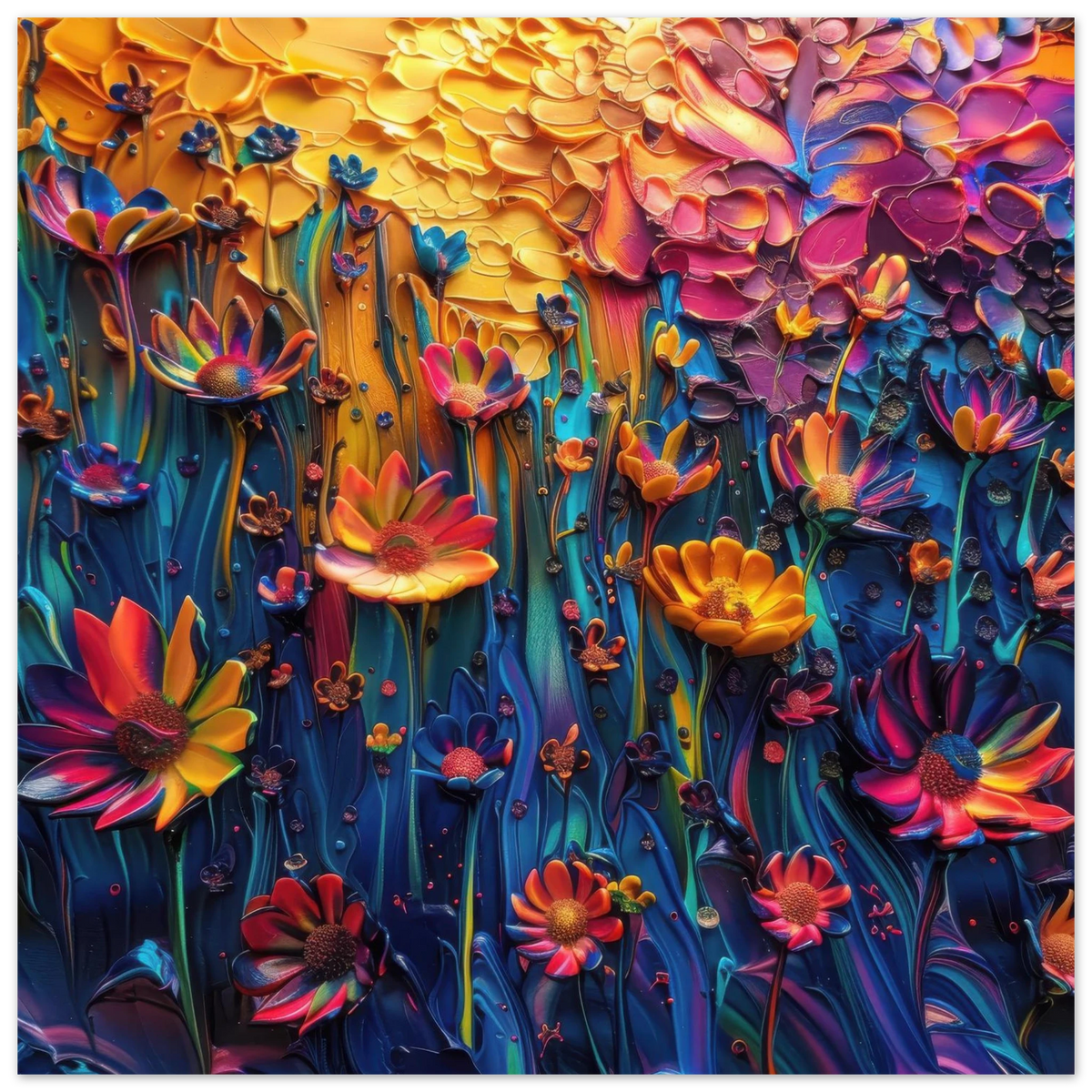 Colorful Flower Art 2 - Shop Ai Art WebShop - Digital Art online Store