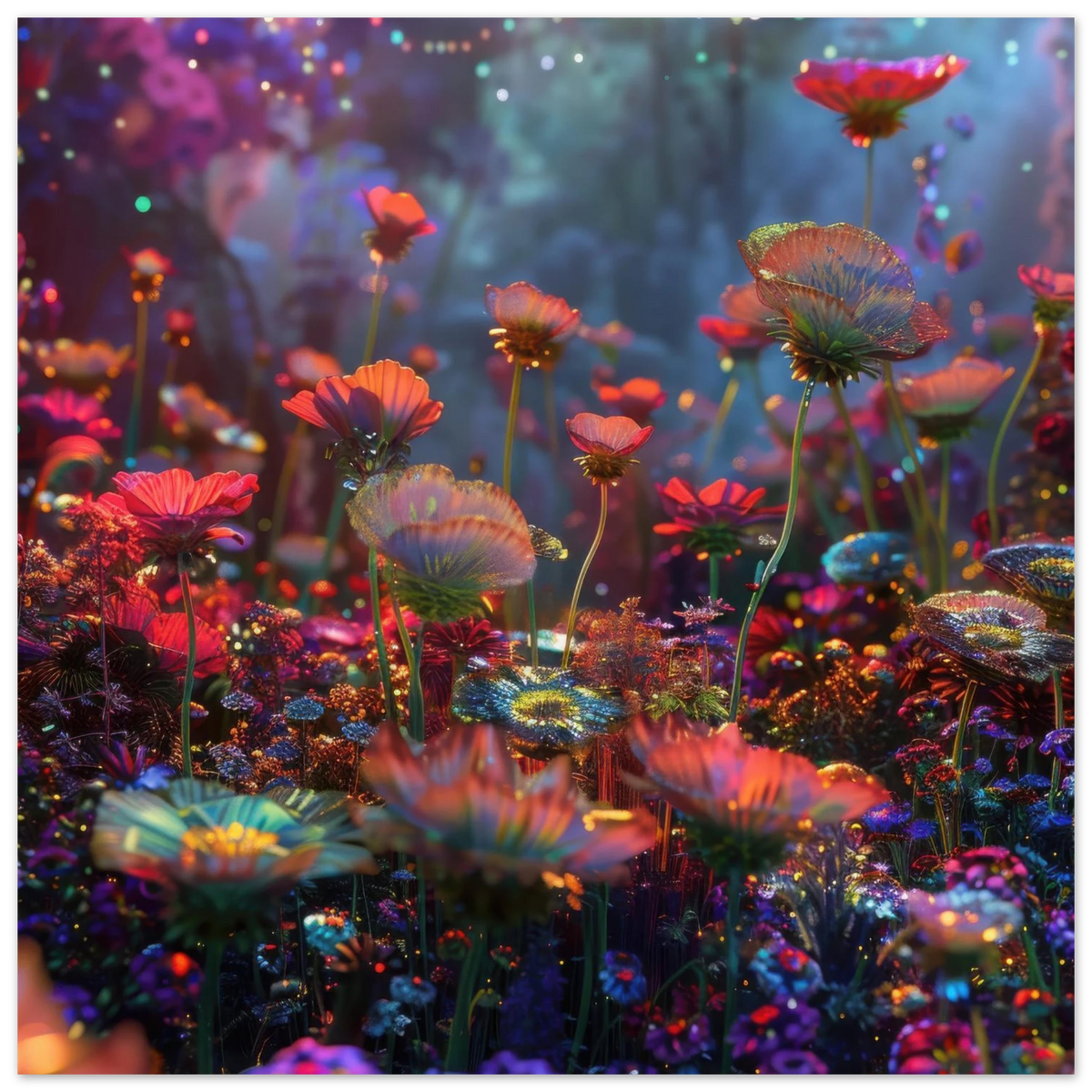 Colorfull Flower Art 13 - Shop Ai Art WebShop - Digital Art online Store