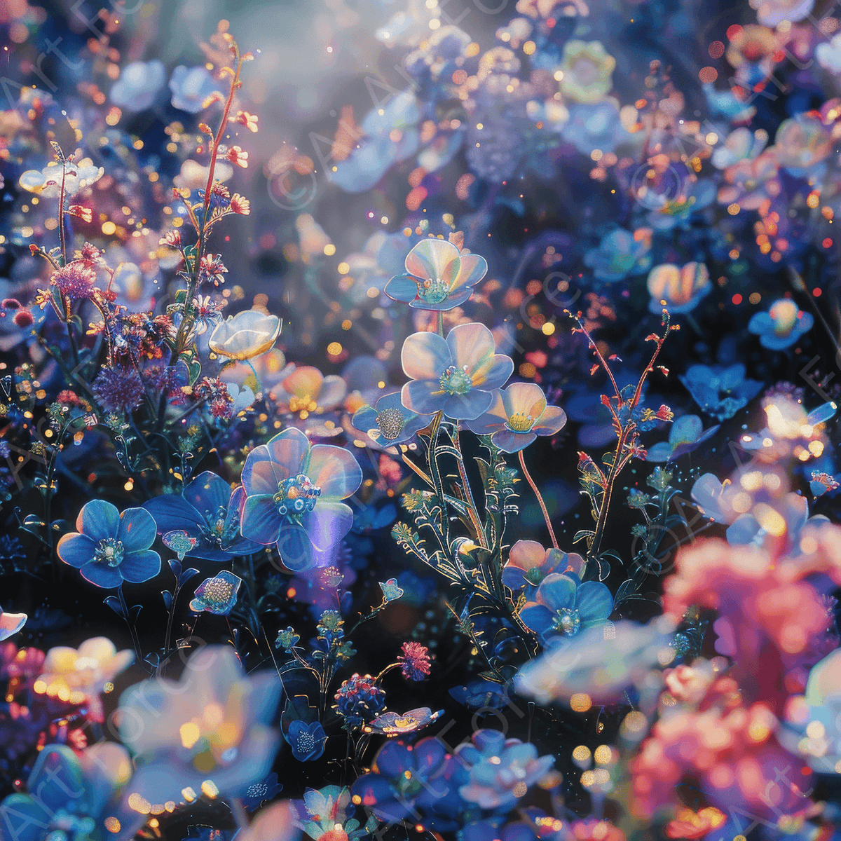 Colorfull Flower Art 5 - Shop Ai Art WebShop - Digital Art online Store