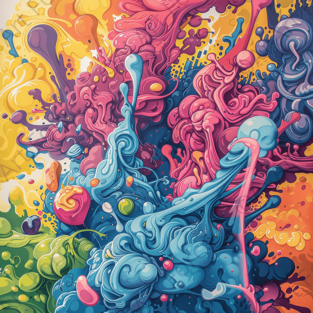 Colorplay Bubbles 1 - Shop Ai Art WebShop - Digital Art online Store
