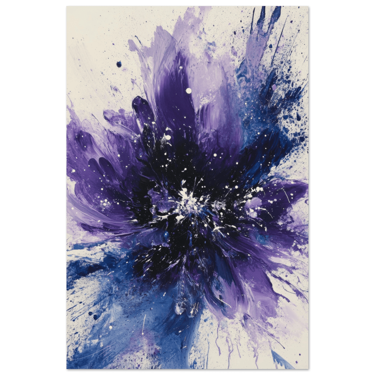 Cosmic Bloom An abstract explosion of deep purple - Shop Ai Art WebShop - Digital Art online Store