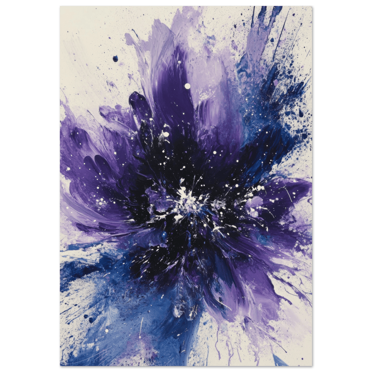 Cosmic Bloom An abstract explosion of deep purple - Shop Ai Art WebShop - Digital Art online Store