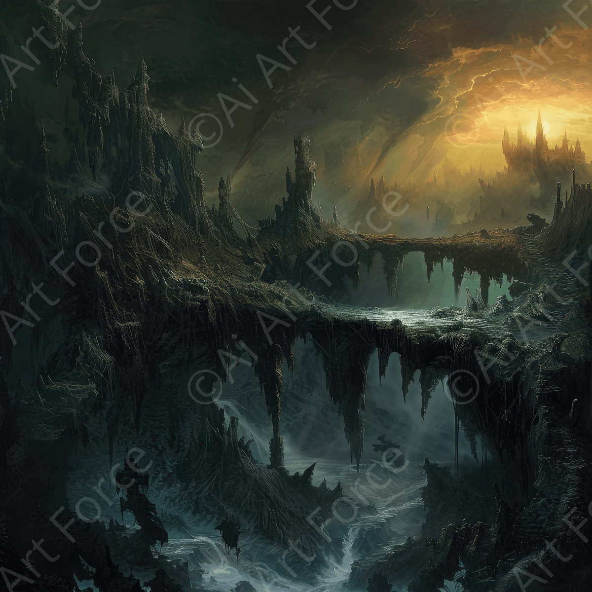 Dark days in the Underworld - Shop Ai Art WebShop - Digital Art online Store