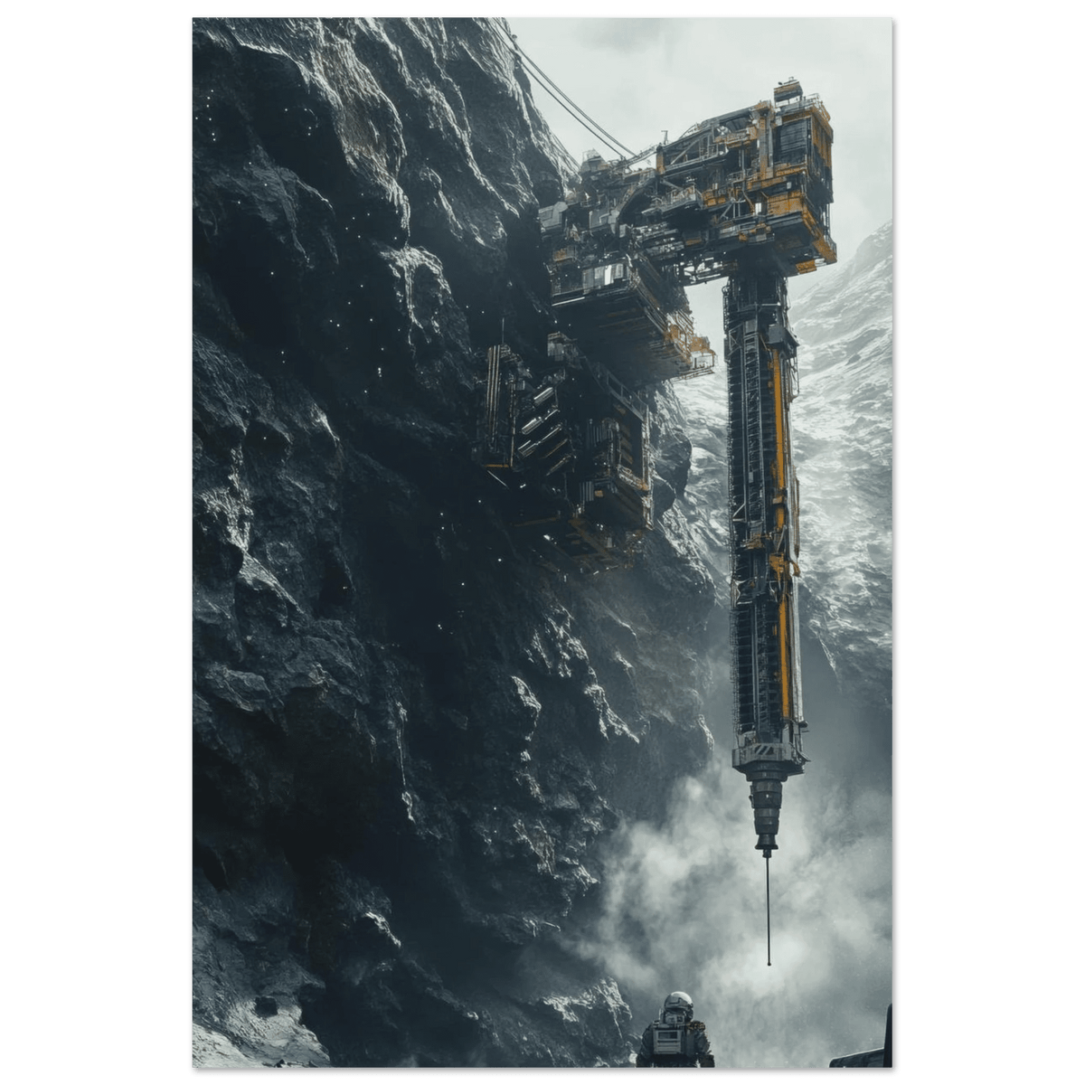 Deep Space Mining Operation A colossal osteoid 2 - Shop Ai Art WebShop - Digital Art online Store