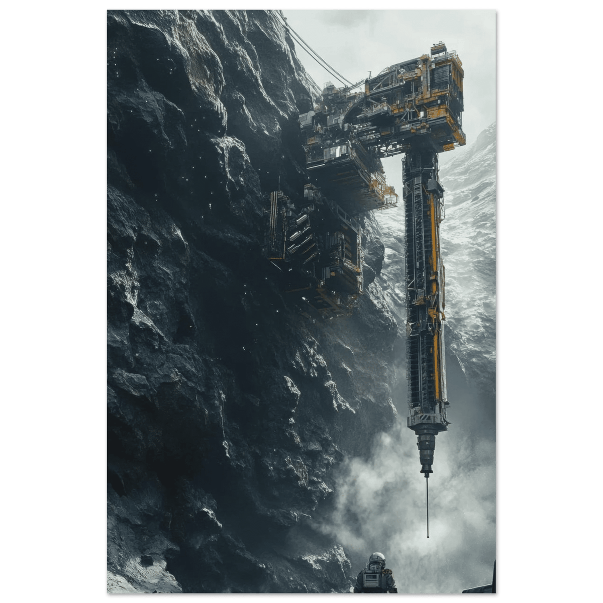 Deep Space Mining Operation A colossal osteoid 2 - Shop Ai Art WebShop - Digital Art online Store