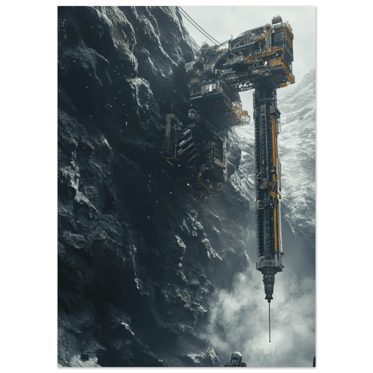 Deep Space Mining Operation A colossal osteoid 2 - Shop Ai Art WebShop - Digital Art online Store