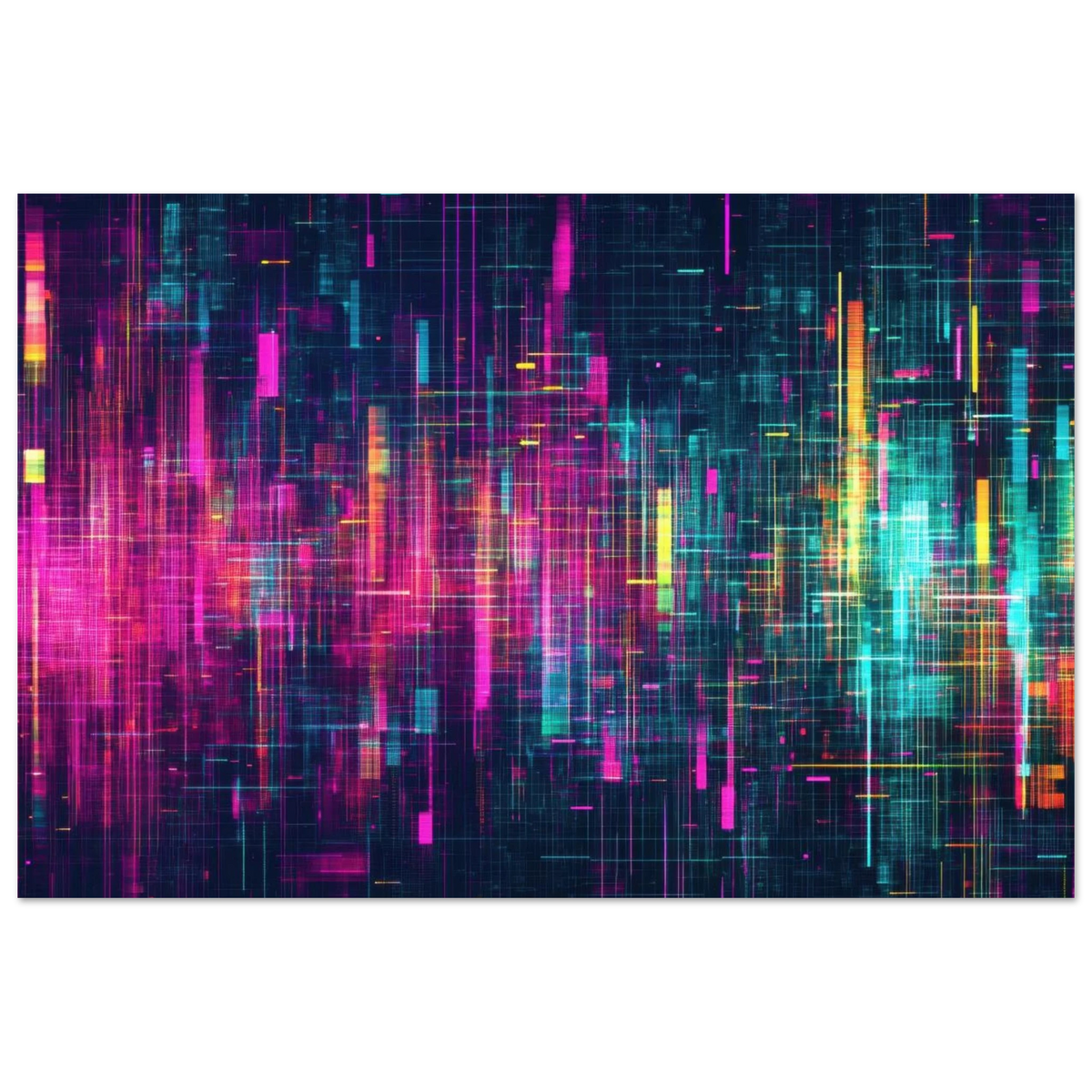 Digital Pulse A chaotic burst of pitch - inspired - Shop Ai Art WebShop - Digital Art online Store