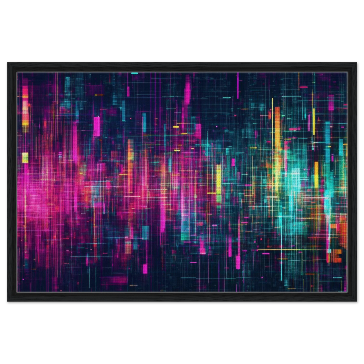 Digital Pulse A chaotic burst of pitch - inspired - Shop Ai Art WebShop - Digital Art online Store