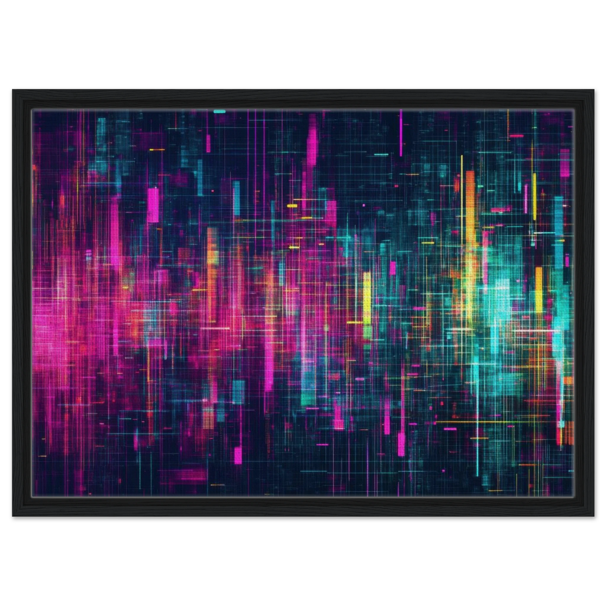 Digital Pulse A chaotic burst of pitch - inspired - Shop Ai Art WebShop - Digital Art online Store