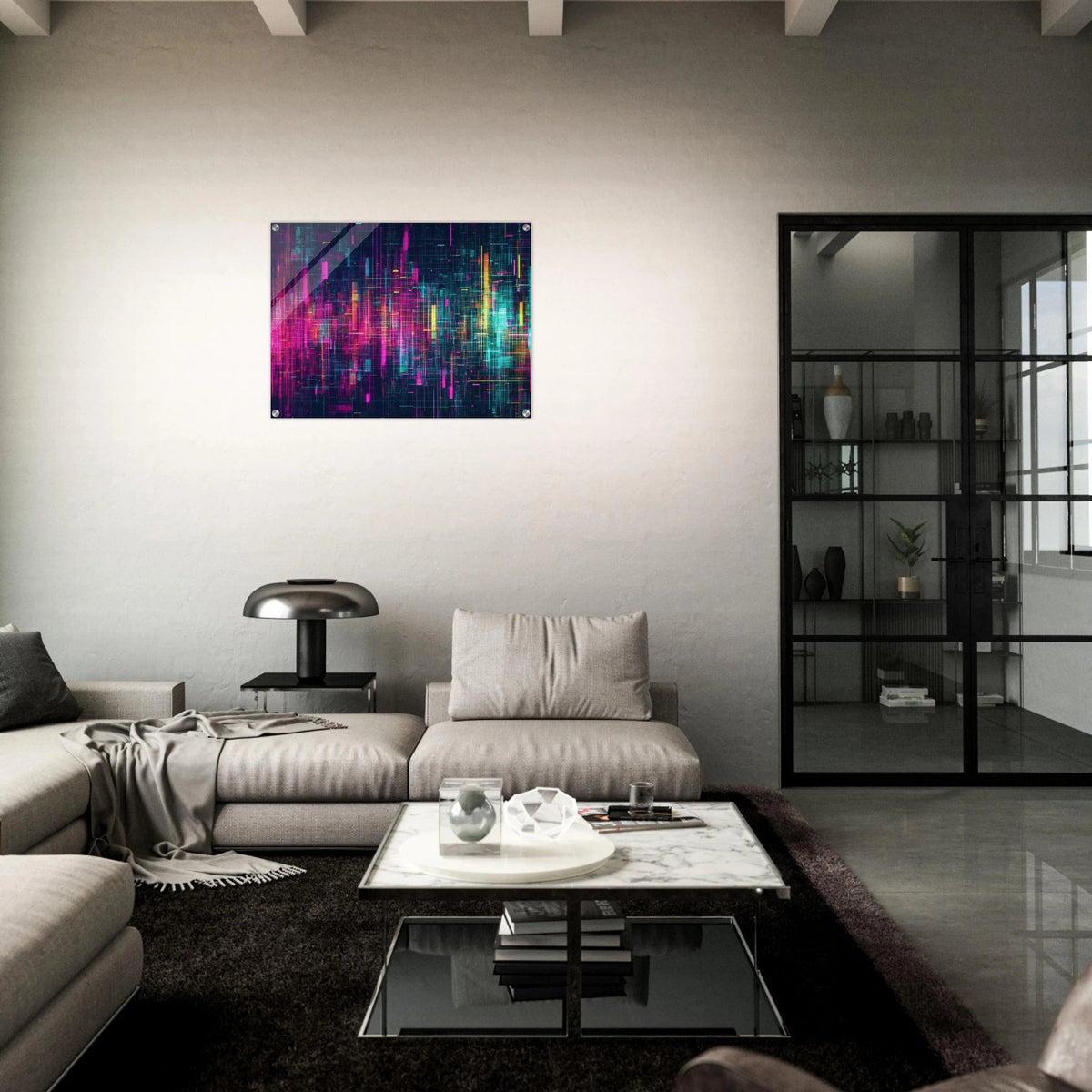 Digital Pulse A chaotic burst of pitch - inspired - Shop Ai Art WebShop - Digital Art online Store