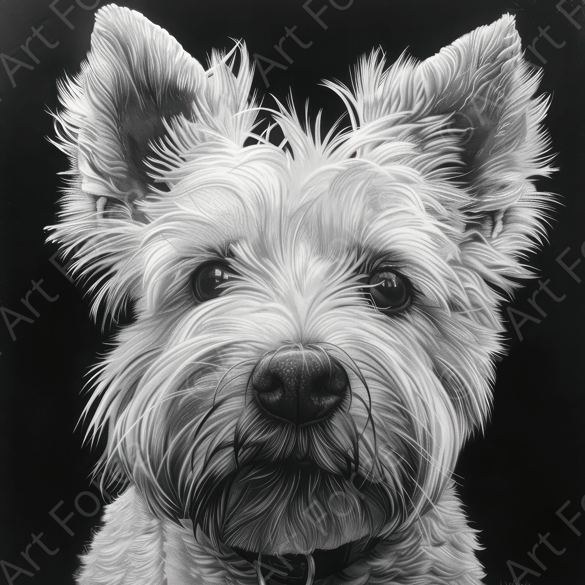 Dogs Westie Art - Shop Ai Art WebShop - Digital Art online Store