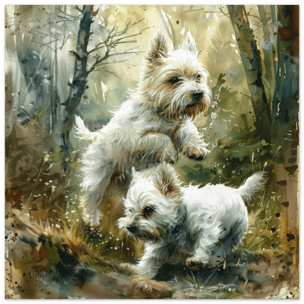 Dogs Westie Art1 - Shop Ai Art WebShop - Digital Art online Store