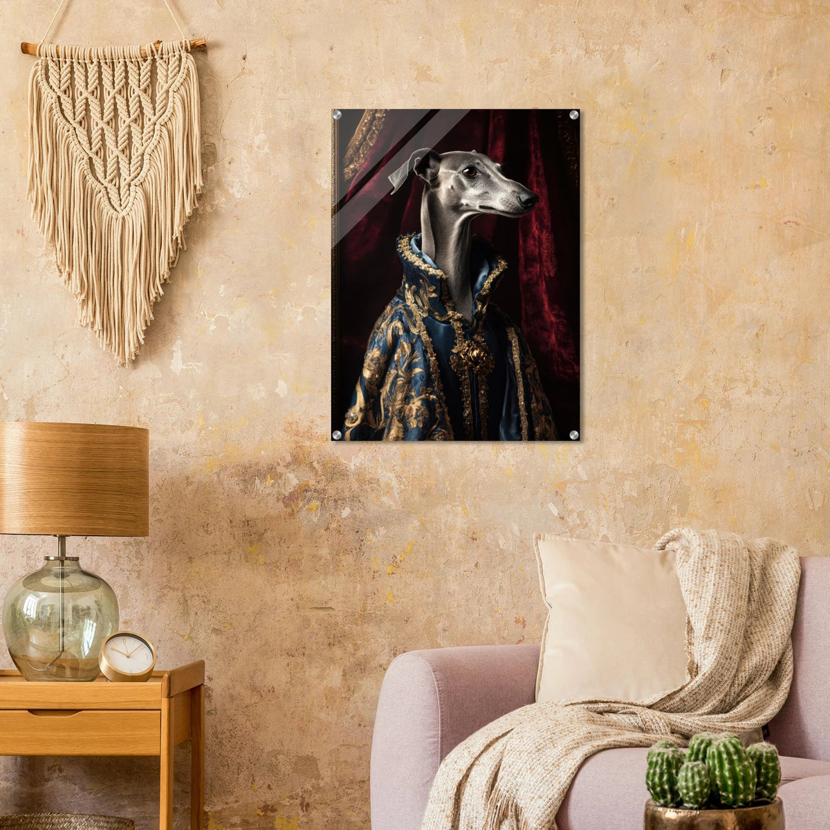 Elegant Baroque Greyhound Portrait A sleek grey 2 - Shop Ai Art WebShop - Digital Art online Store