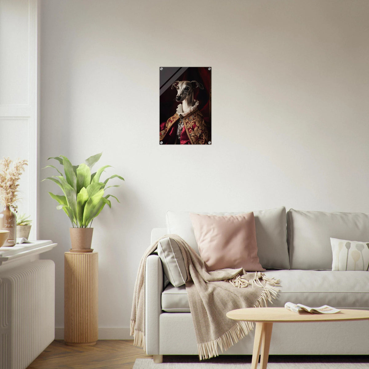 Elegant Baroque Greyhound Portrait A sleek grey 3 - Shop Ai Art WebShop - Digital Art online Store
