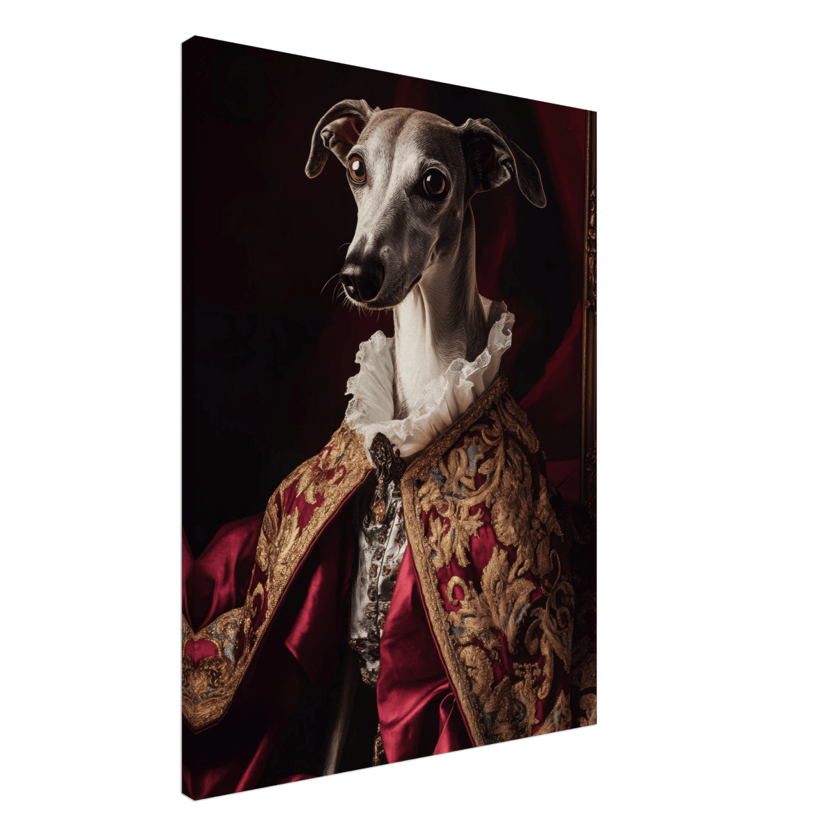 Elegant Baroque Greyhound Portrait A sleek grey 3 - Shop Ai Art WebShop - Digital Art online Store