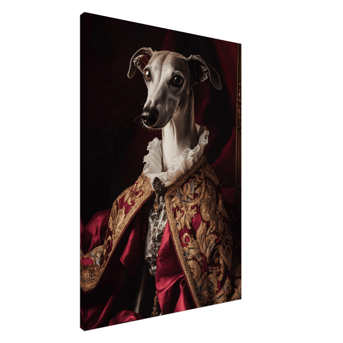 Elegant Baroque Greyhound Portrait A sleek grey 3 - Shop Ai Art WebShop - Digital Art online Store