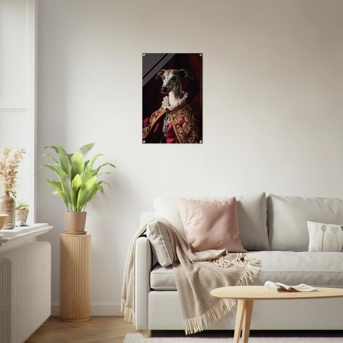 Elegant Baroque Greyhound Portrait A sleek grey 3 - Shop Ai Art WebShop - Digital Art online Store