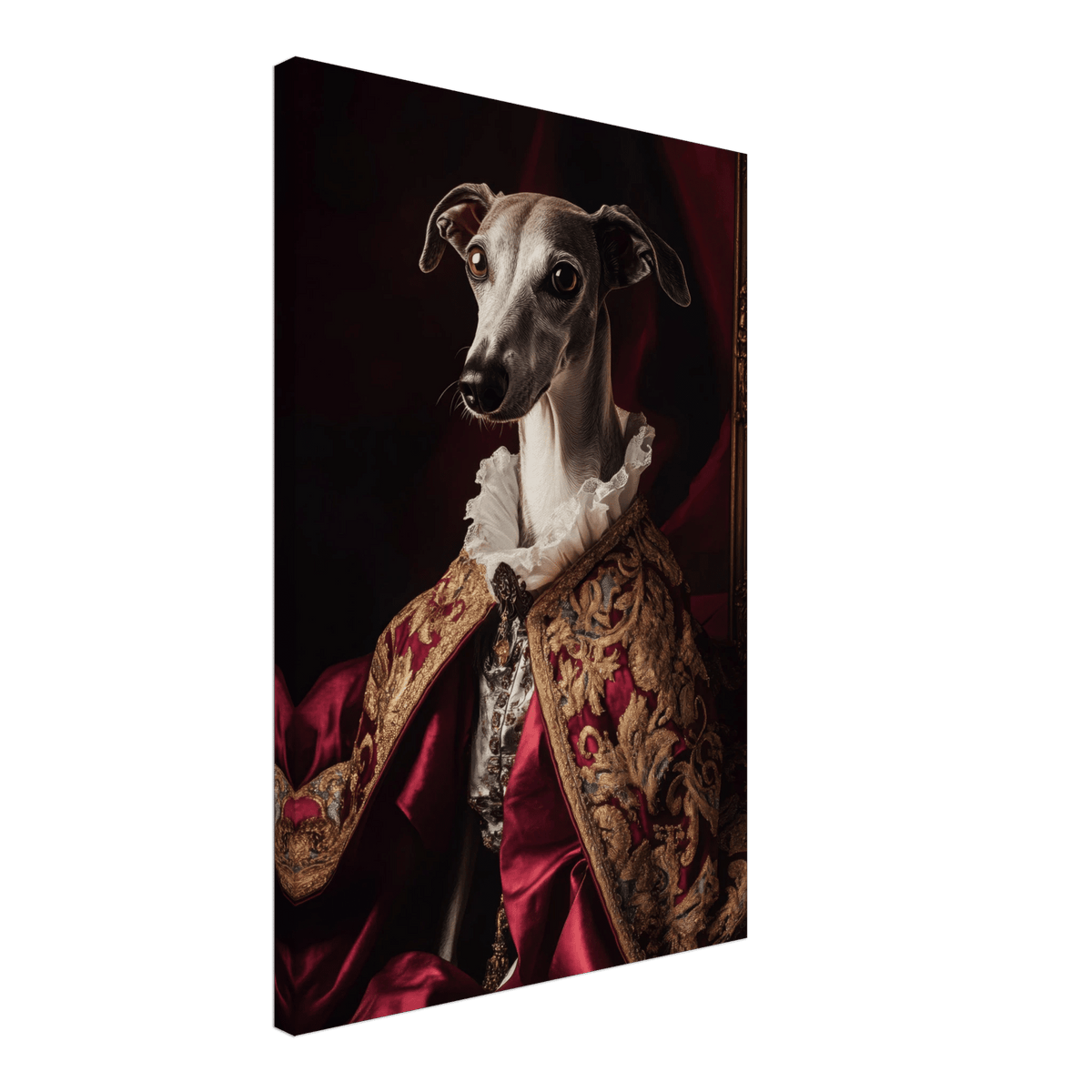 Elegant Baroque Greyhound Portrait A sleek grey 3 - Shop Ai Art WebShop - Digital Art online Store