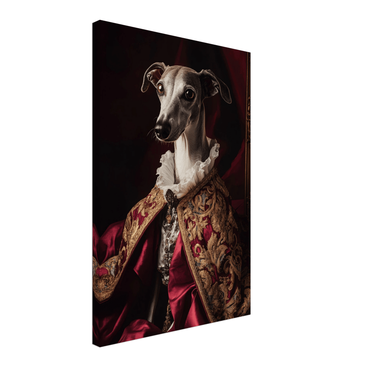 Elegant Baroque Greyhound Portrait A sleek grey 3 - Shop Ai Art WebShop - Digital Art online Store