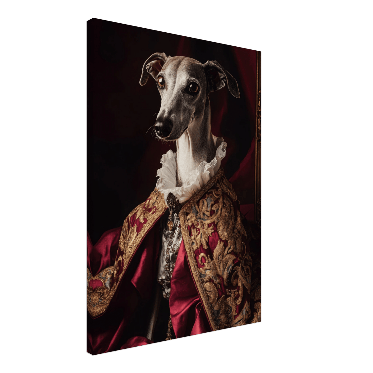 Elegant Baroque Greyhound Portrait A sleek grey 3 - Shop Ai Art WebShop - Digital Art online Store