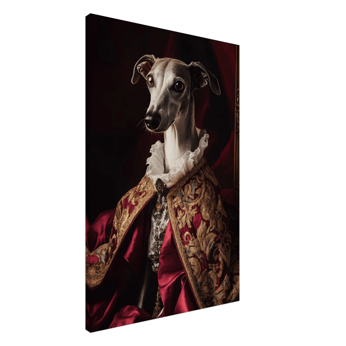 Elegant Baroque Greyhound Portrait A sleek grey 3 - Shop Ai Art WebShop - Digital Art online Store