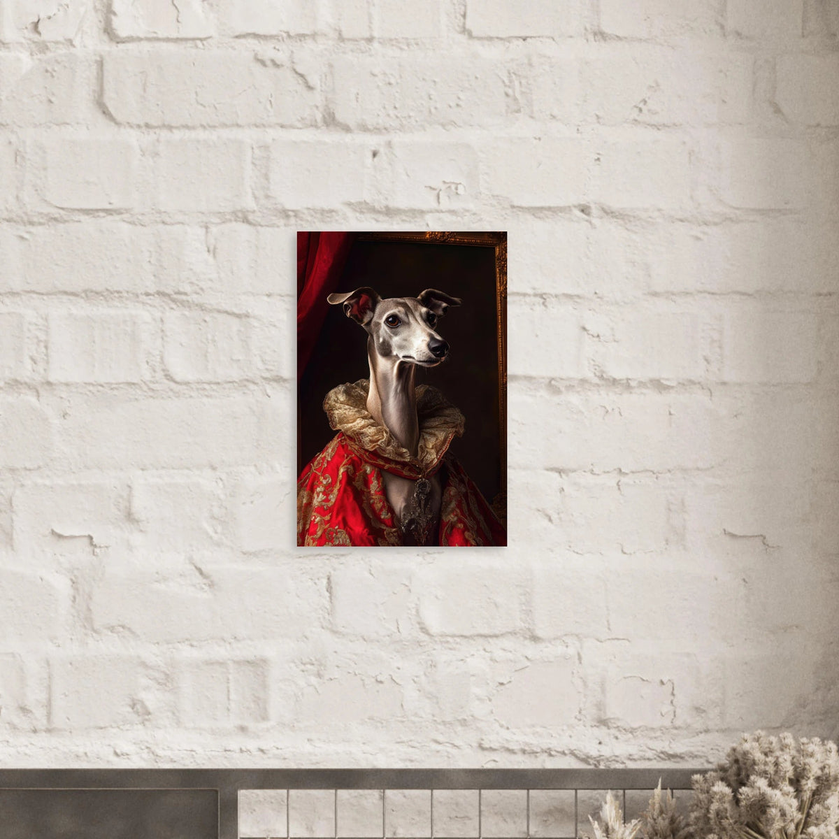 Elegant Baroque Greyhound Portrait A sleek grey 5 - Shop Ai Art WebShop - Digital Art online Store