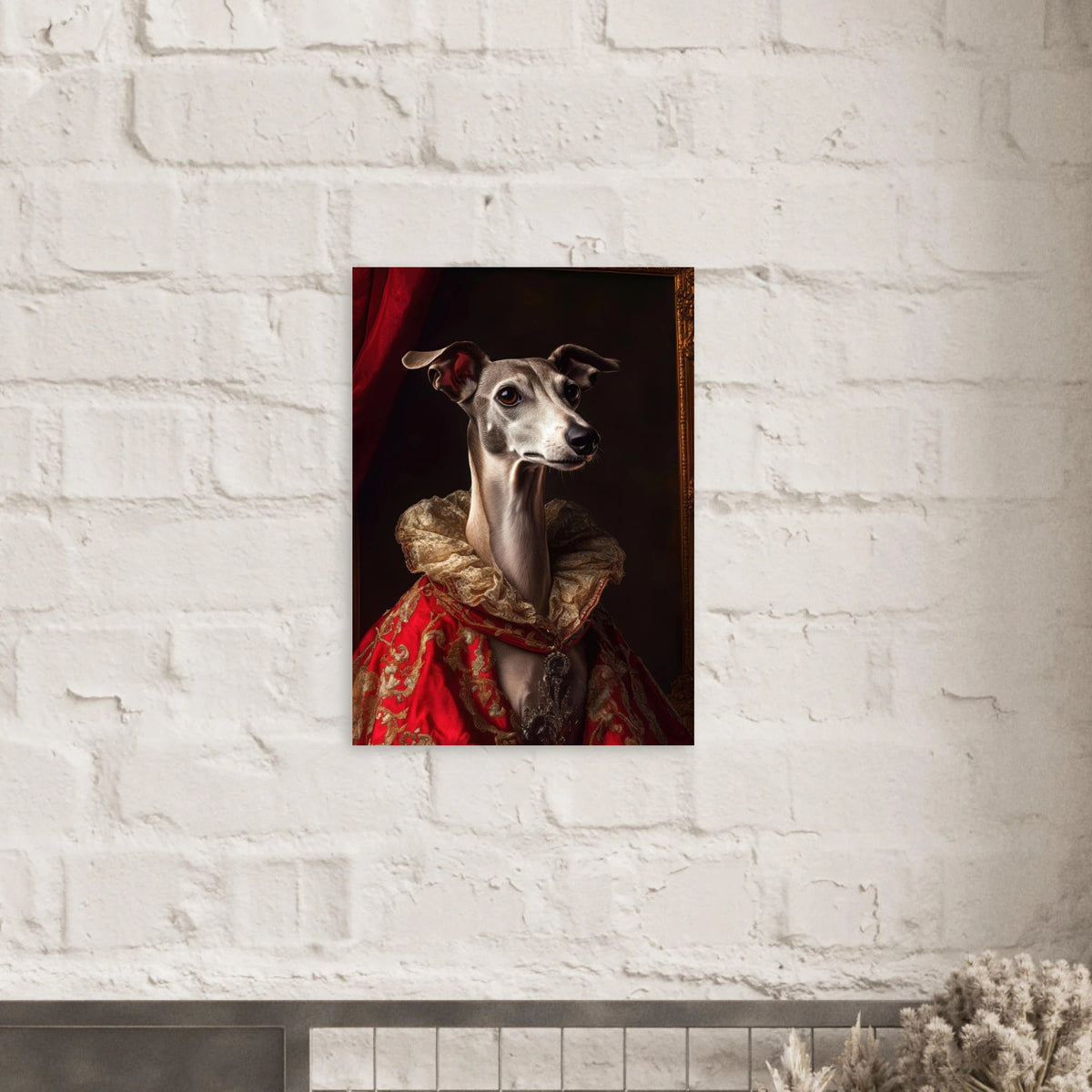 Elegant Baroque Greyhound Portrait A sleek grey 5 - Shop Ai Art WebShop - Digital Art online Store
