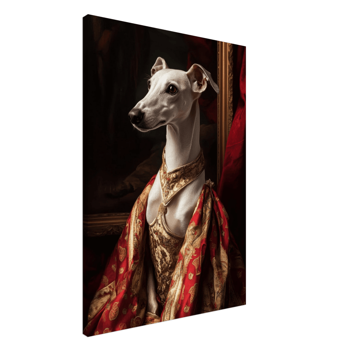 Elegant Baroque Greyhound Portrait A sleek grey - Shop Ai Art WebShop - Digital Art online Store